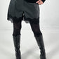 Leather-look shorts, model "Velvet Vice" - black