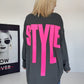 Oversized Shirt Style - anthracite