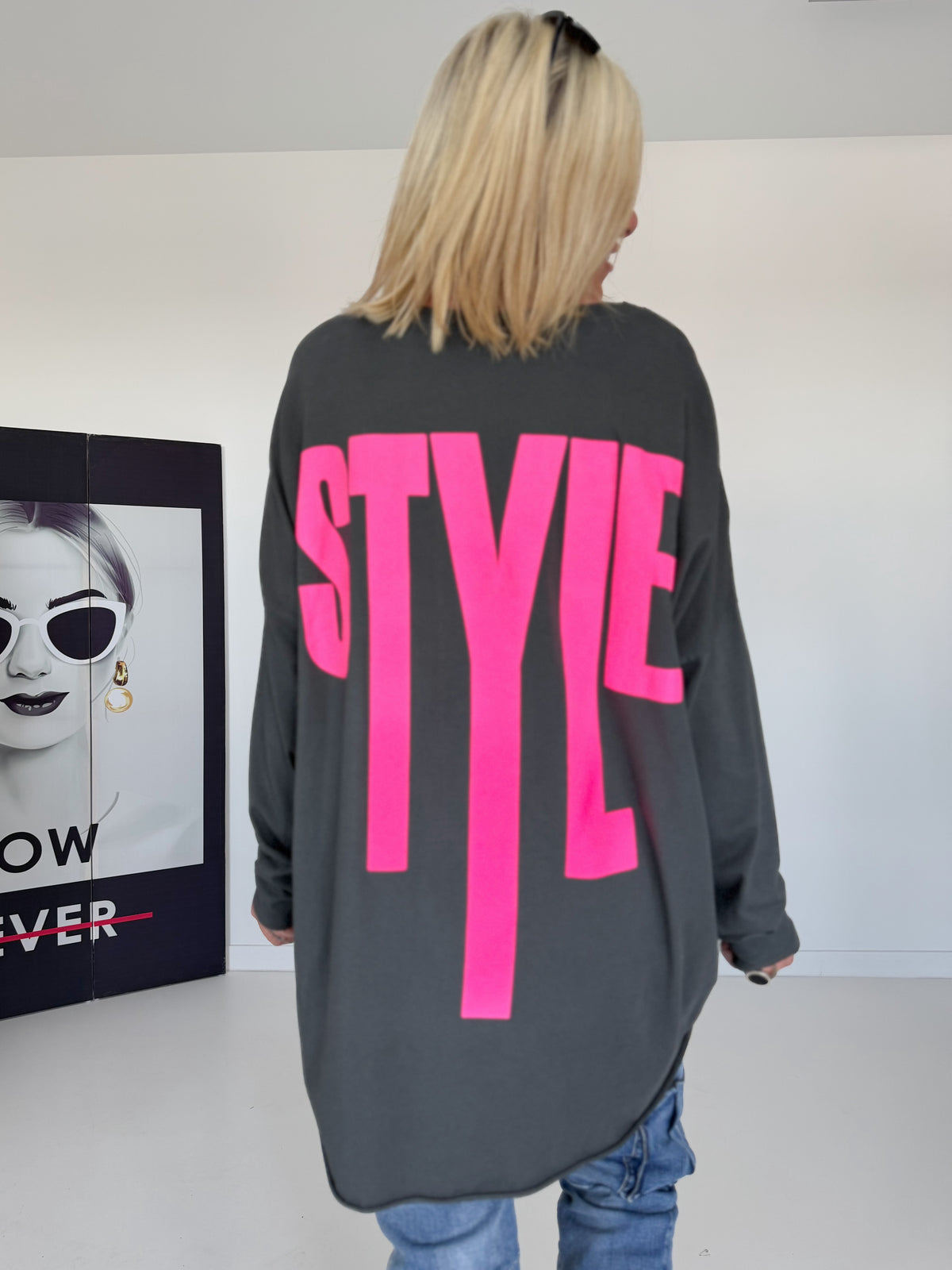 Oversized Shirt Style - anthracite