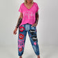 T-shirt with statement print - pink