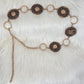 Chain belt with decorative metal ornaments - gold
