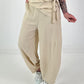 Light Balloon Trousers - beige
