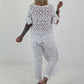 Häkel T-Shirt mit Muster - weiss