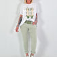 T-Shirt mit Schuhprint - weiss-khaki