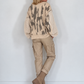 Sweater Nice mit Strickeinsätzen - beige