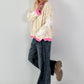 Sweatshirt mit trendigen Sternelementen- beige