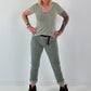 Ripp T-Shirt stone washed -  khaki