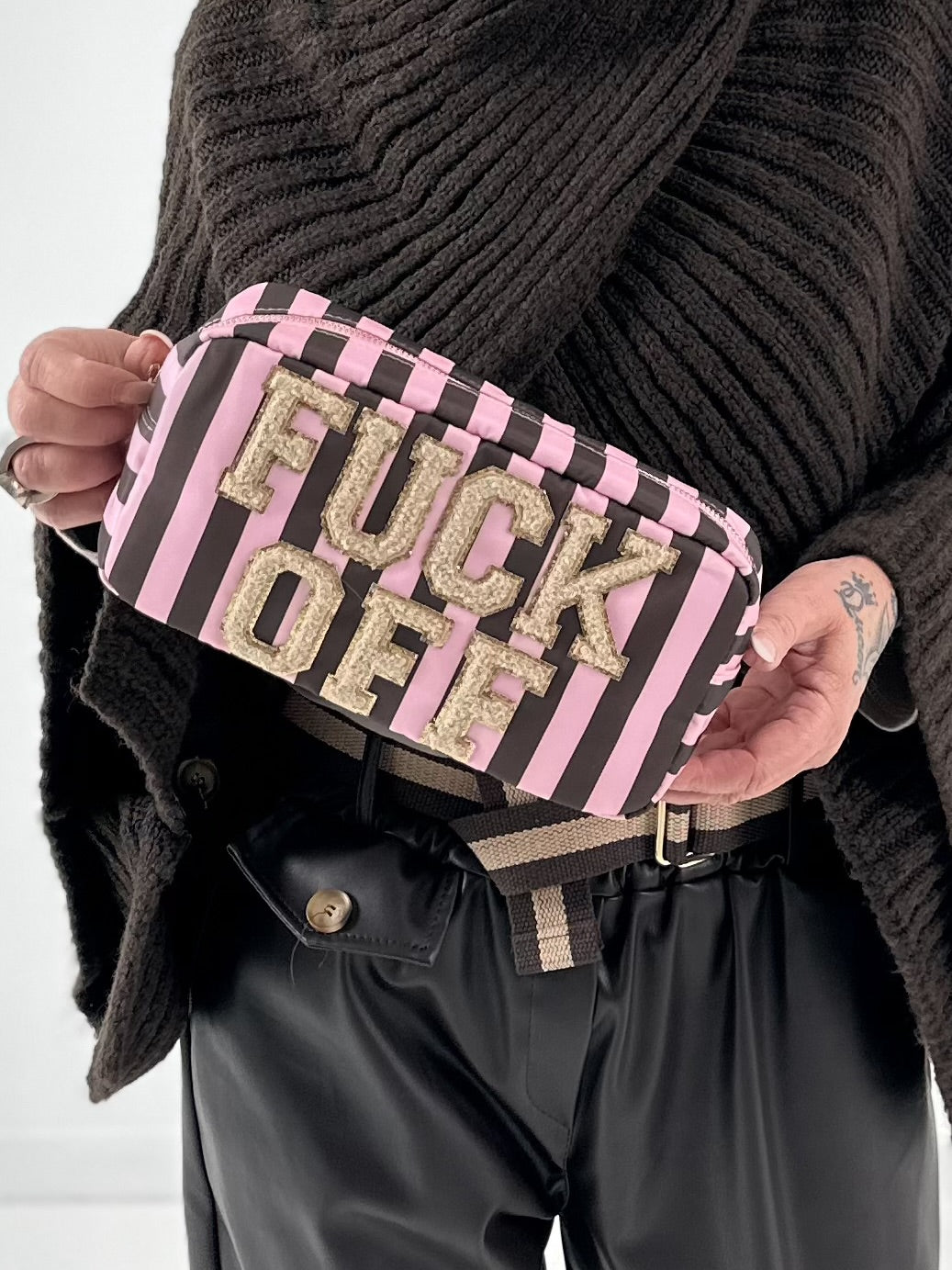 Cosmetic bag model "Attitude Bag" - pink-mocha-beige