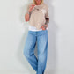 Button-hem jeans - denim