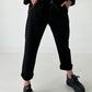 Hose mit goldenen Nieten-Details - schwarz