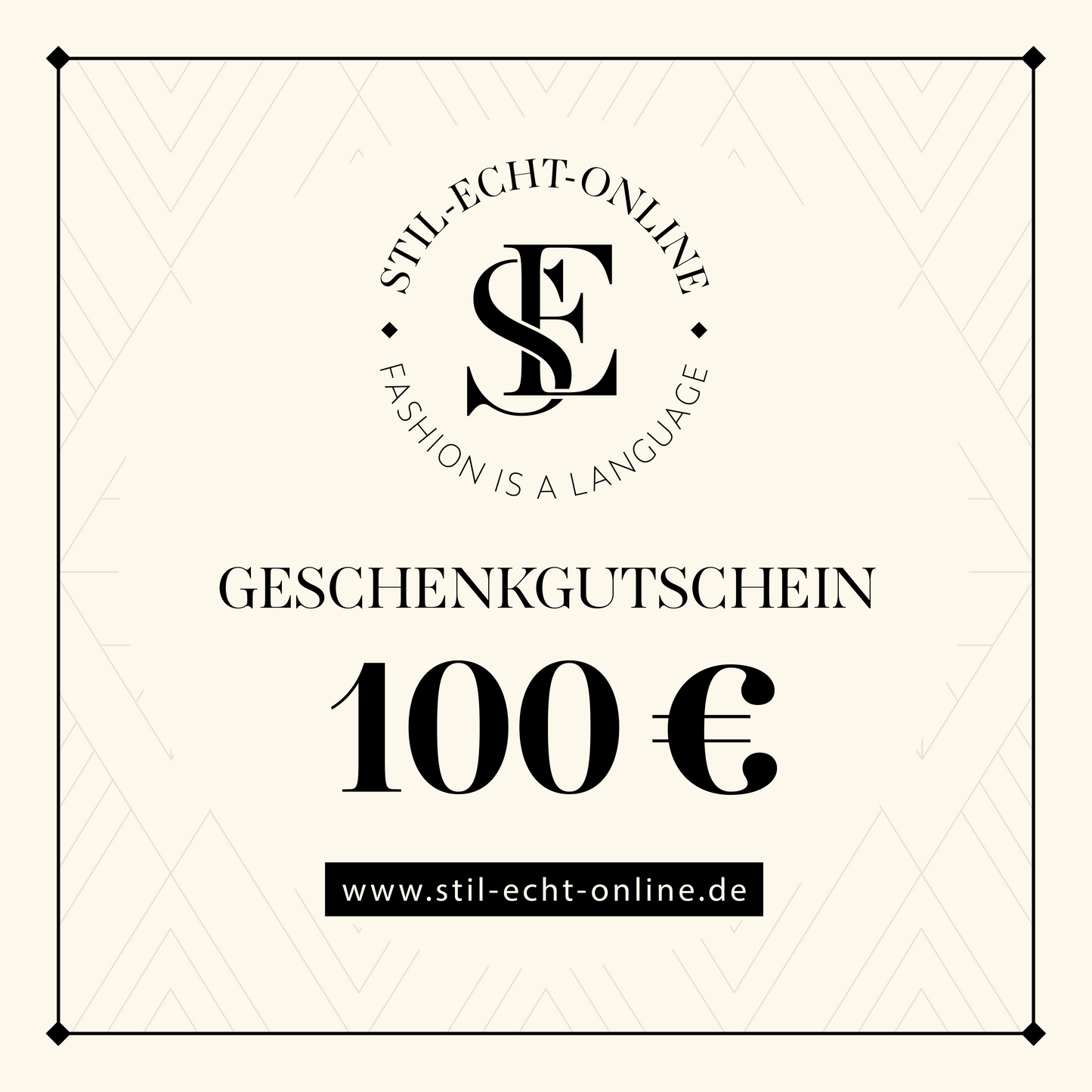 Stylish gift voucher 100 €