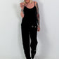 Top with silver eyelets - black