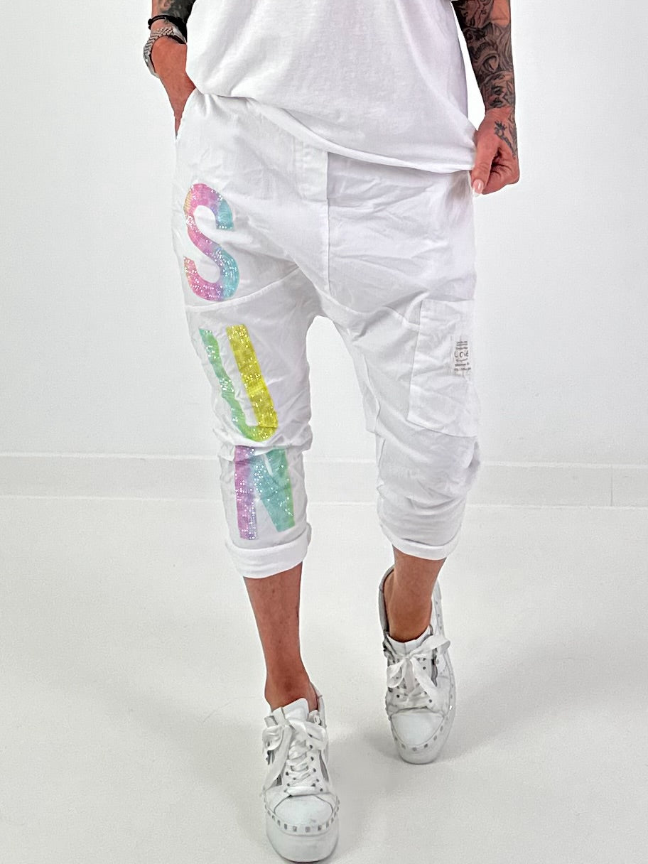 Baggy Hose Sun - weiss