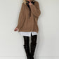 Ribbed knit sweater - caramel