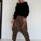 Haremhose im Leo-Print - karamell-mehrfarbig