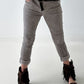 Hose stone washed mit Gürtel - taupe