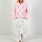 Pullover Modell "Cozy Diamond Knit" - rosa
