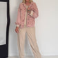 Oversized Cordjacke - rosa