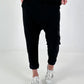 Baggy Trousers with Statement Patch - black
