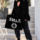 Felltasche Smile - schwarz