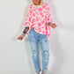 Sweater with all-over floral print - beige-pink