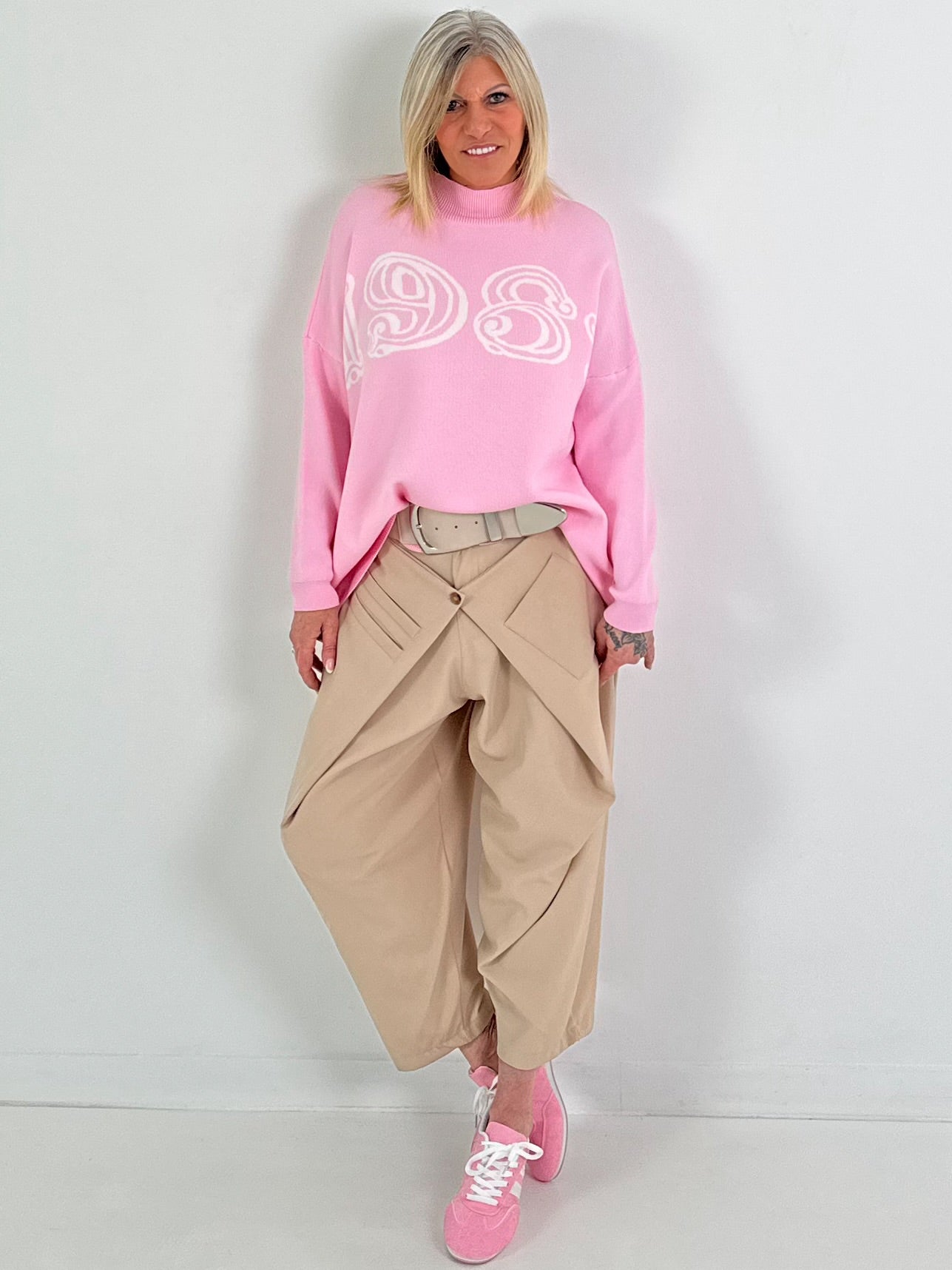 Gebreide trui 1981 - roze