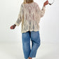 Häkelpullover mit Muster - beige