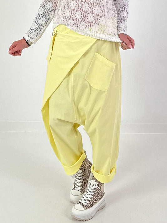 Baggy Trousers with Overlay - yellow