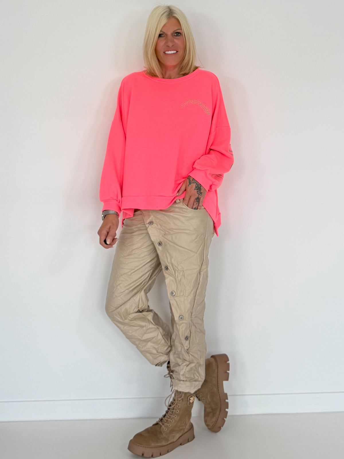 Oversized Sweater Copenhagen - neon pink