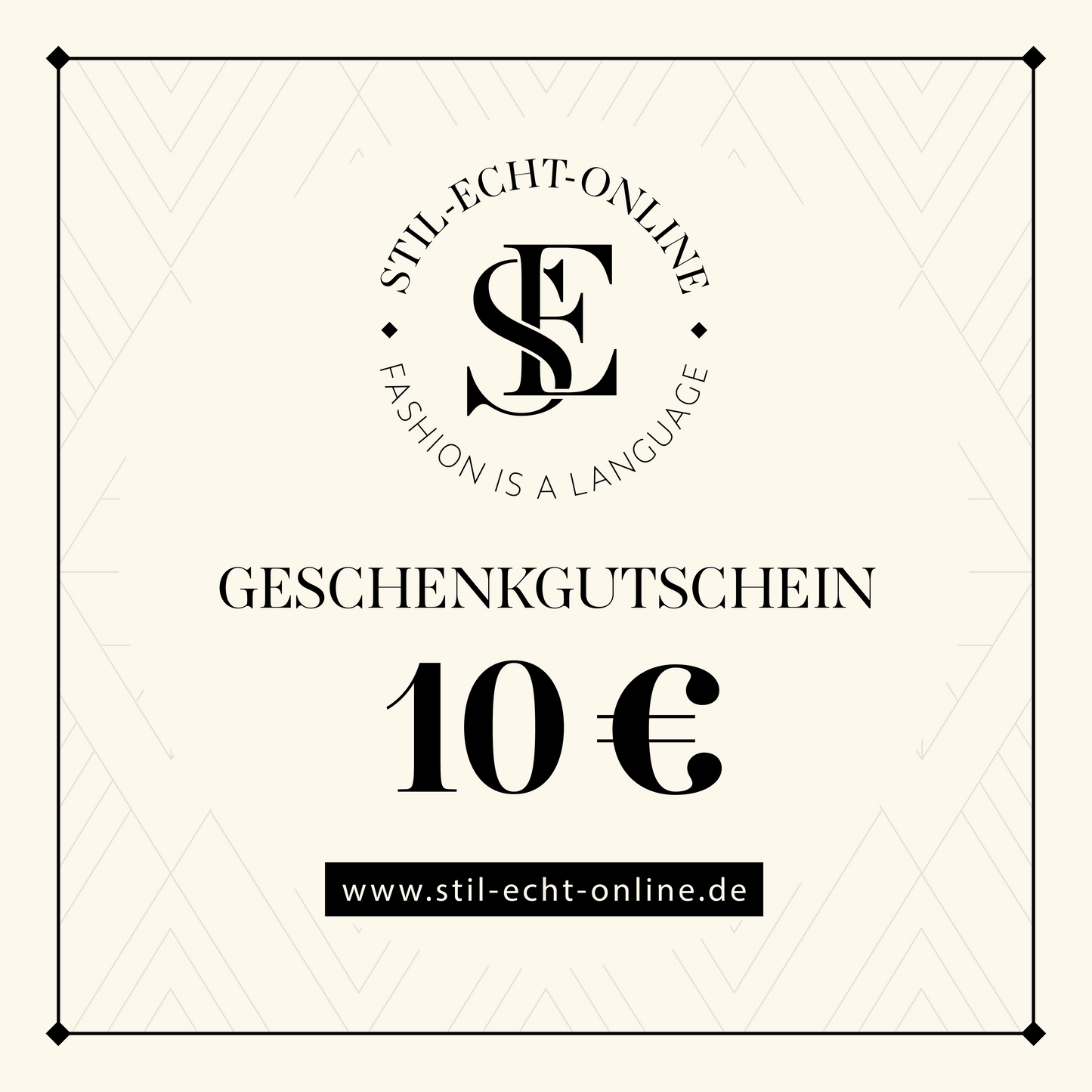 Stylish gift voucher 10 €