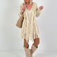 Kleid/Tunika aus Spitze - beige