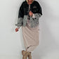 Stylische Jacke mit Farbverlauf und großem Rückenpatch - schwarz - grau