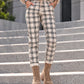 Hose im Karo-Look - beige-mehrfarbig
