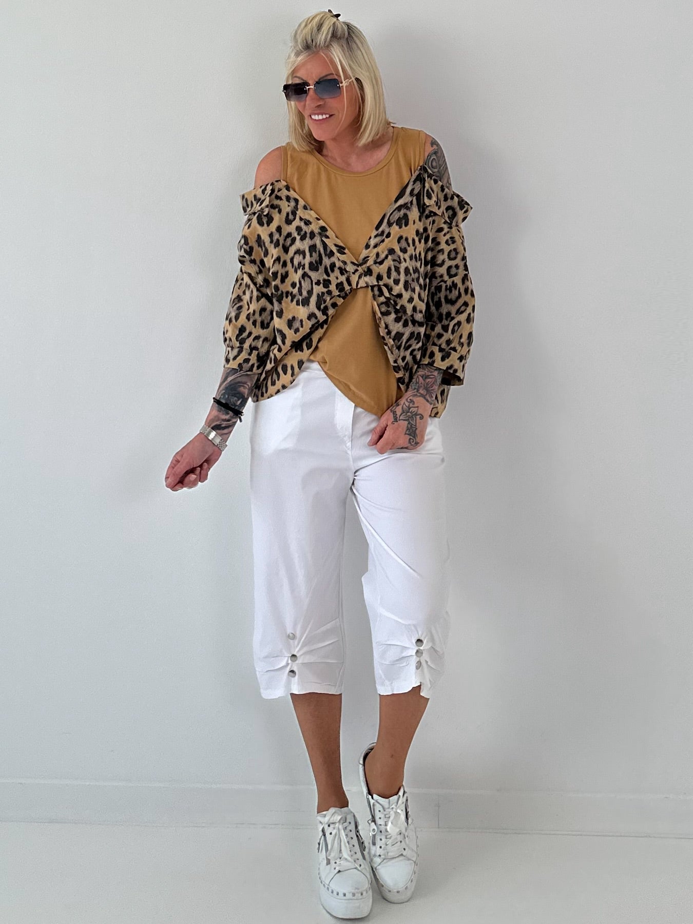 Tunika mit integrierten Top - Leo camel