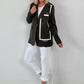 Blazer mit Statement Patch - oliv