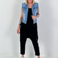Top with criss-cross straps - black