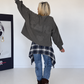 Waist Wrap im Karomuster - -dunkelblau-weiss-mehrfarbig