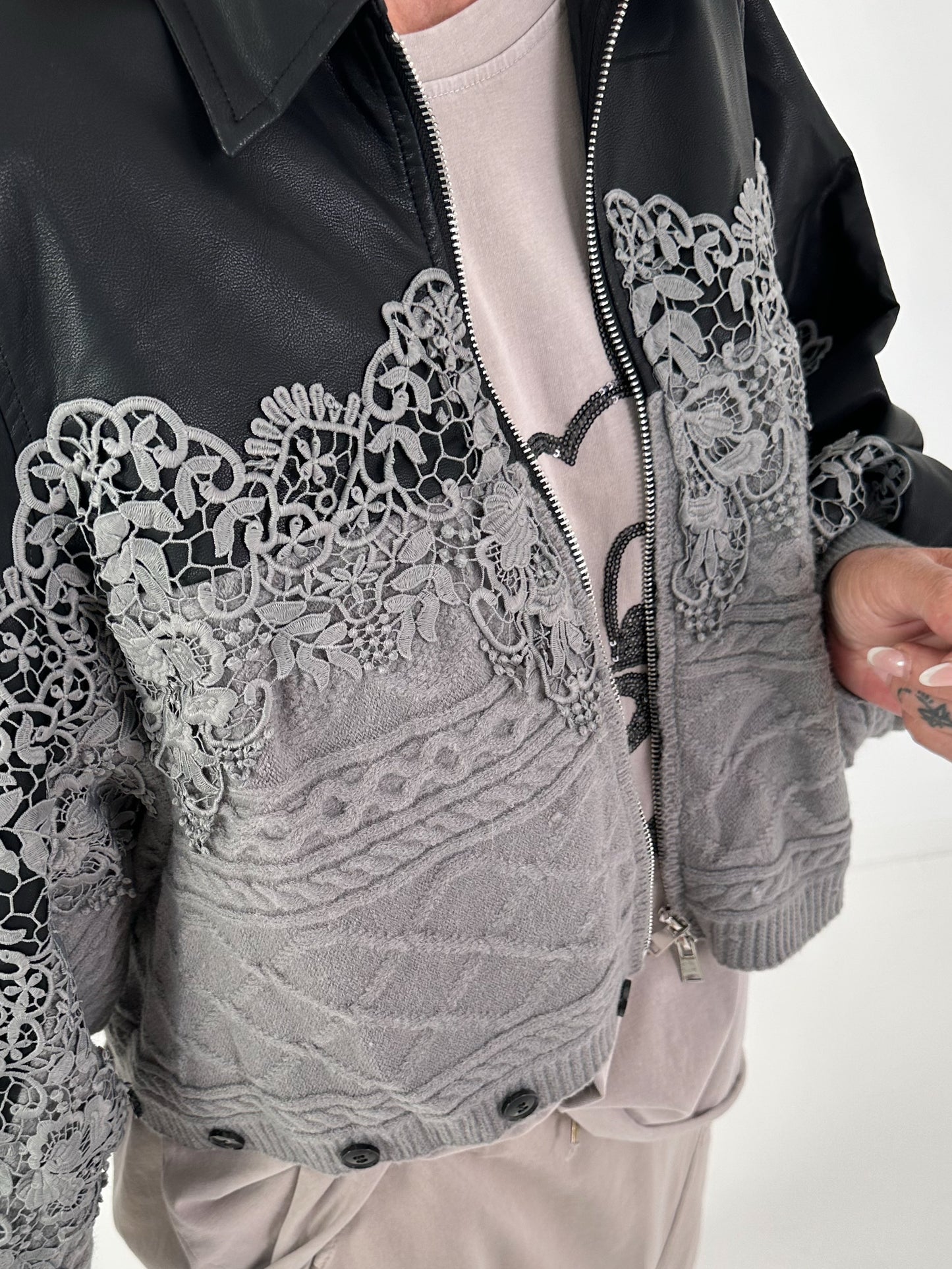 1 Jacke 2 Looks - schwarz-grau