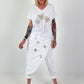 T-Shirt mit Glitzerpalmen - weiss