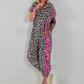 Overall mit kurzem Arm-leo- pink