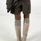 Skirt shorts model "Skorty" - khaki/taupe