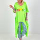 Oversized Long Shirt Sunset - neon green