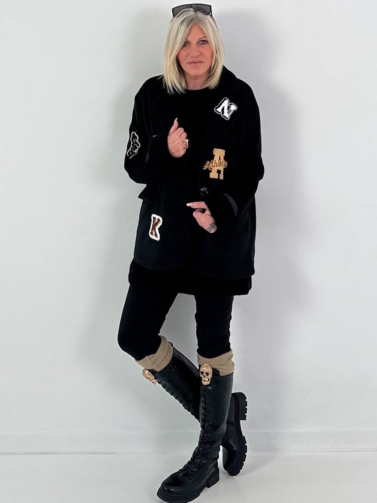 Blazer model “Catch the Patch” - zwart