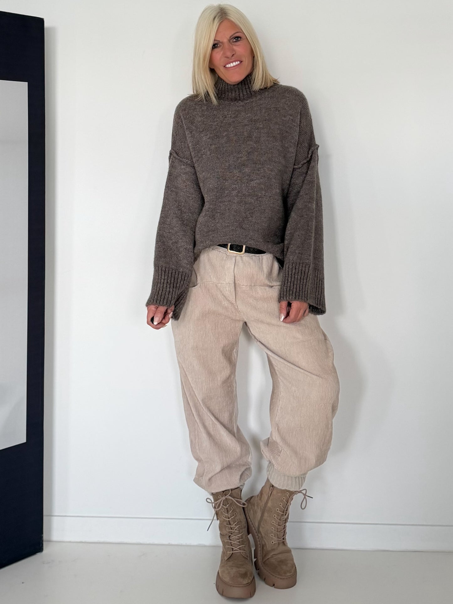 Kuscheliger Pullover - taupe