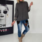 Strickpullover mit Turtleneck - anthrazit
