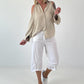 Bluse mit cold shoulder Detail - beige