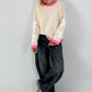 Sweatshirt mit trendigen Sternelementen- beige