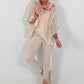 Trousers with stars - beige