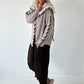 Cozy Cardigan with Oversized Faux Fur Collar - Taupe