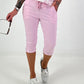 Capri Pants with Tie Waist - pink